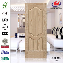 JHK-S02 Pele De Porta De Alta Qualidade 4mm Muito Concave Natureza Cinzento Folheado Pele De Porta MDF folheado Pinho Usado Em Preço Exterior Painel De Porta